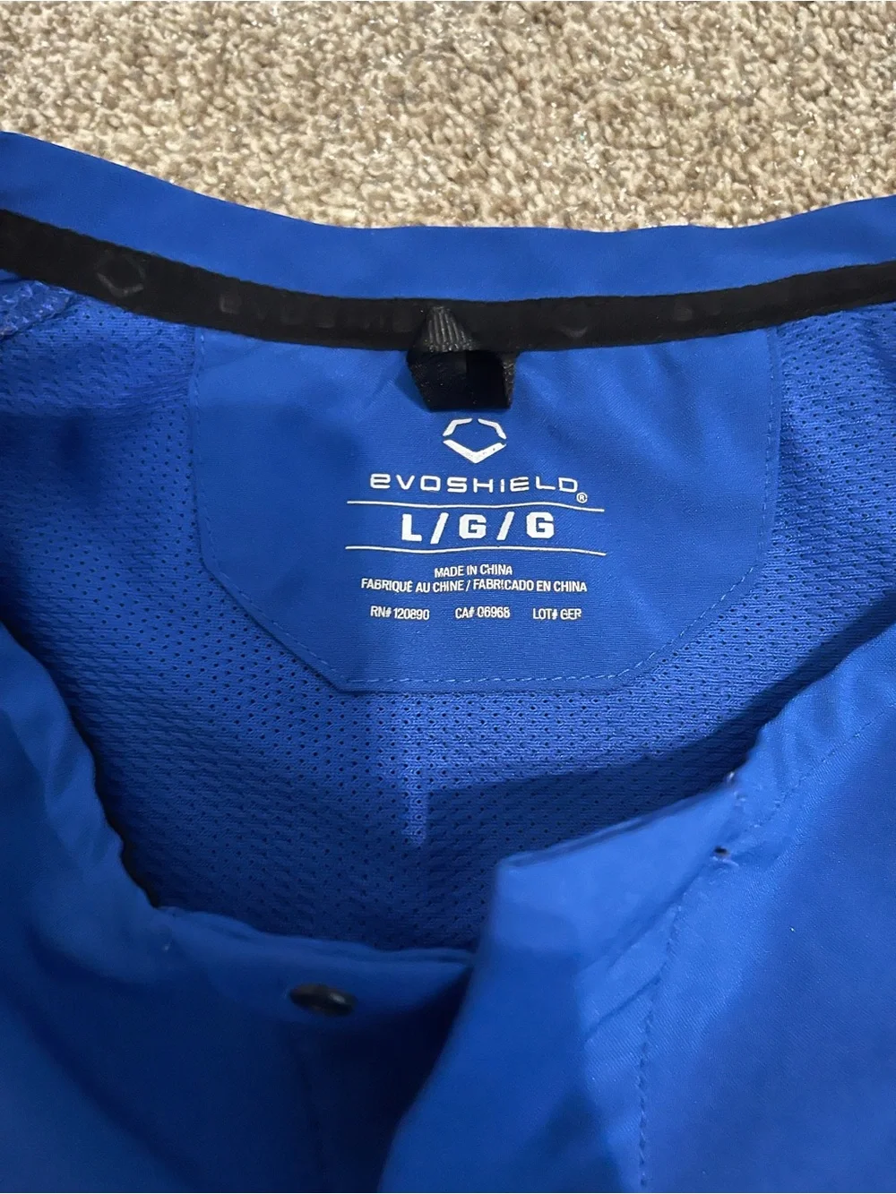 Blue Short Sleeve Pullover with Crew Patch